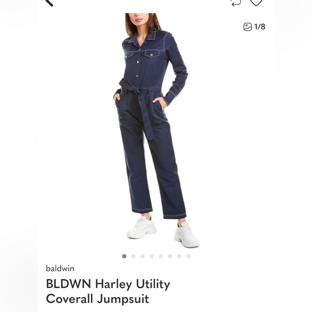 Baldwin Women's Dark Blue Belted Jumpsuit